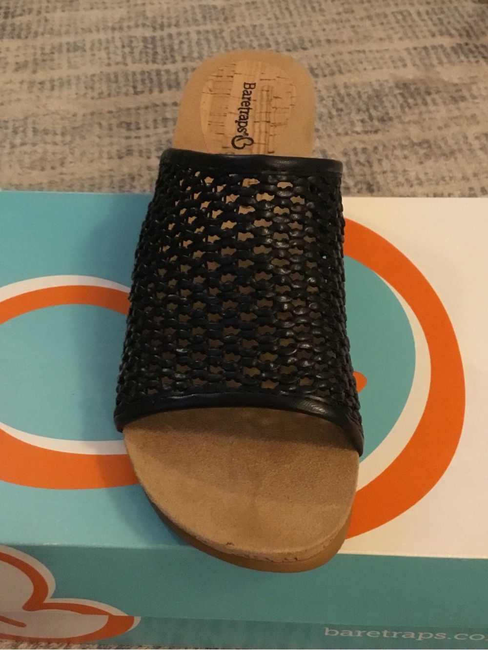 BareTraps Black Flossey Wedge Slide Sandal NIB - Picture 5 of 7